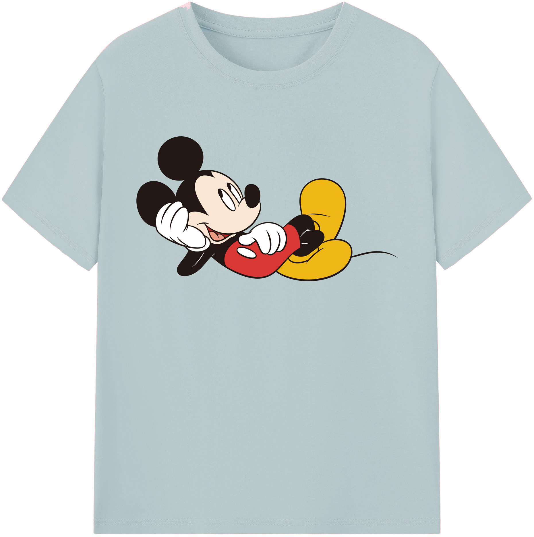 （画像用） ミッキーマウス Mickey Mouse 綿100％半袖Tシャツ（フロントプリント）